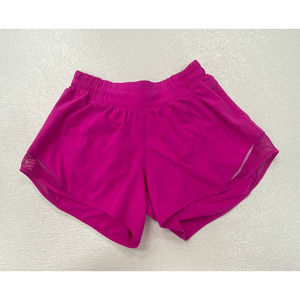 Lululemon Hotty Hot Lined Short 4" Purple Highlight Sz 4